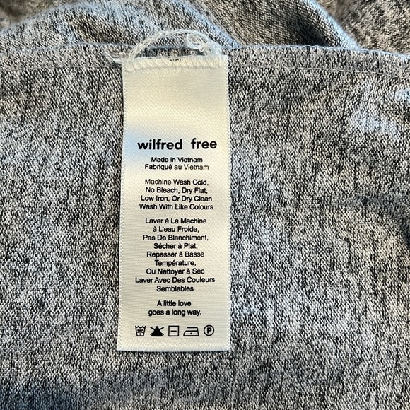 Womens NWT Wilfred Free Aritzia Small Relaxed Fit Mini Dress Deep V Neck Long Sl - Picture 5 of 6